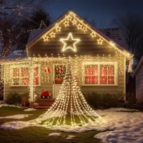 750l-transparent E Home International Inc. Xd750t-a 750led 245ft Star String Lights Warm White 8 Modes Wire 1