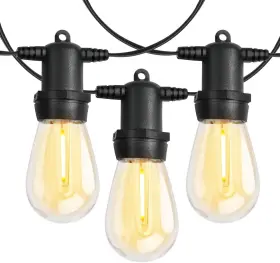 Easily Life 445049197183 Outdoor Patio String Lights 100 Feet Bistro With 33 Led Clear Bul