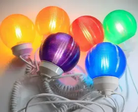 A-sl6gb-c Ebouncers Outdoor String Lights 6-globe Light Set - Multi-color Globes Free Shipping