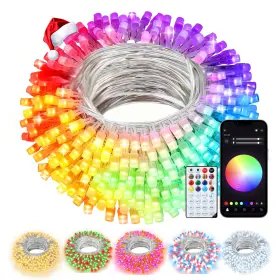 B0fm79njhk Echosari 100 Led 33ft Smart Christmas String Lights Millions Color App Control