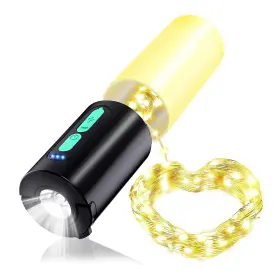 Gpct4267 Edge Collections New 4-in-1 Rechargeable Camping String Light 33ft 7 Modes Ip44