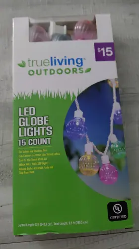 Edison 430001849283 Trueliving Outdoors Led Globe Lights Multicolor 15 Count