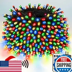 B0fmjv7kxz Eew Voice Control 165ft 500 Led Christmas String Lights With Remote 12 Modes Indo/outd