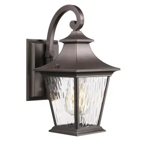 B0d879n17k Emliviar 12.2 Inch Outdoor Wall Light Water Ripple Glass Die-cast Aluminum Patio