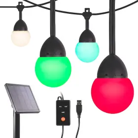 2851276 Enbrighten 12-ft Solar String Light With 12 Color Changing-led Globe Bulbs