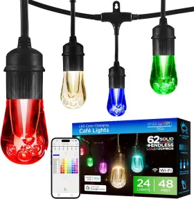57415 Enbrighten New Premium Smart Color Changing String Lights 48ft 24