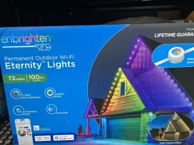 83180-2 Enbrighten Vibe Eternity Wi-fi Outdoor String Lights 100ft 72 Rgbwic Dimmable