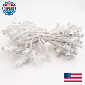 B0cmc52lm3 Encoidoz 100ft C7 Christmas Light String E12 Sockets 12 Inch Spacing Ul Cert