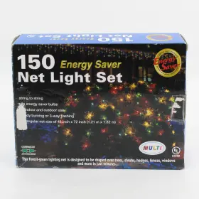 Energy Saver 020972165767 Ul Listed Multi-color 150 Net String Light Set Tested Works