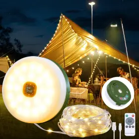 Csl000 Eruule Camping String Lights 4 In 1 Quick Storage 33ft Rechargeable Tent With 9 Csl000 Eruule Camping String Lights 4 In 1 Quick Storage 33ft Rechargeable Tent With 9