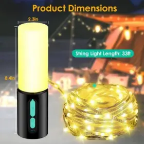 Mlsa21lt002 Etokfoks Indoor/outdoor Battery Operated Waterproof Lantern Camping String Light