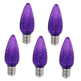 7l-po6q-7h3k Everfit Lighting Ul Listed Box Of 25 C9 Led Replacement Bulbs 3 Smd Leds In Each E17 Purple