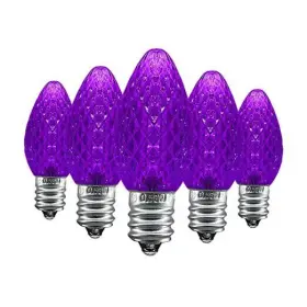 En-tp6t-e63y Everfit Lighting Ul Listed Box Of 25 C7 Led Replacement Bulbs 2 Smd Leds In Each Purple Color