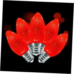 Et-6yqd-dhul Everfit Lighting Ul Listed Box Of 25 C7 Led Replacement Bulbs 2 Smd Leds In Each Red Color