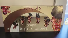 Everstar Merchandise 764878728007 Iridescent Hanging Grape Cluster String Lights 5 Clusters Indoor/outdoor New