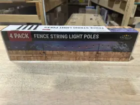 Egp-lp-0541-4 Excello Global Products 4-pack Of 1.3 Ft. Fence String Light Poles