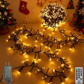B0fdx9k9vz Fairyglim Christmas Cluster Lights 52ft 800 Led Firecracker String 8 Mode Plug-in