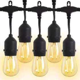 Fdw 195030015701 2 Pack Outdoor String Lights Led 48 Ft 15 Hanging Sockets Patio Bulbs