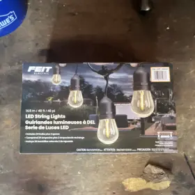 1008986 Feit Electric 48 Ft Led Outdoor String Lights Weather Resistant 24 Warm White