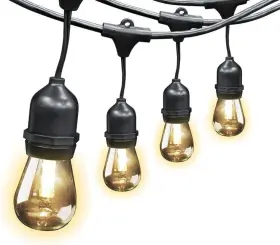 1141506 Feit Electric 48ft Indoor/outdoor 24 Socket String Lights 11 Watt Bulbs
