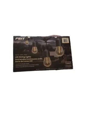 710080 Feit Electric 48 Ft. Led Outdoor String Lights With 24 Bulbs And 2 Spares