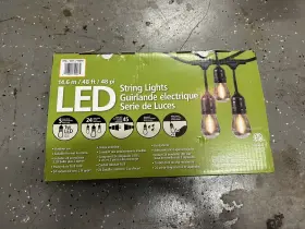 710090 Feit Electric 48ft Led Filament String Light Set Indoor Outdoor Waterproof Home
