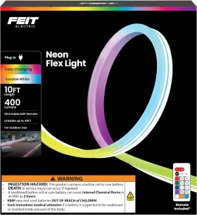 Nf10 Feit Electric Nf10/chase 10ft Outdoor Color And Tunable White Neon Flex Light Dimmable Bend