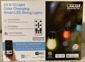 Sl24-12 Feit Electric 24 Ft 12 Light String Lights Voice And Remote Control Multicolored