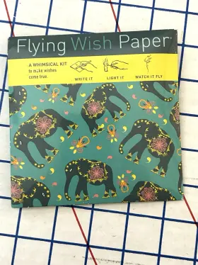 Vikm-513 Flying Wish Paper - Write It. Light It And Watch Fly 5 Inch X Elephants