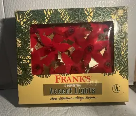5790 Franks Vintage 10 Poinsettia String Lights In The Box Red/gold