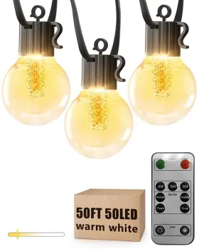 Absl09 Freecube Freecub Outdoor String Lights With Remote G40 Globe 49ft Dimm