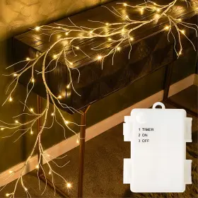 B088wbs36x Fudios 6ft Lighted Birch Garland 48 Led Fairy Lights Timer Battery Operated