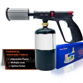 Bs400 Funowlet 797725924024 Powerful Cooking Propane Torch Lighter - Culinary Large Carbon Black