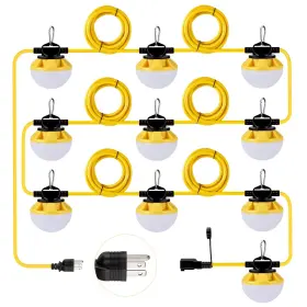 H5-4s-100w-3 G Gjia 3-prong 100ft Construction String Lights Ip65 Waterproof Etl Certified Str Inch