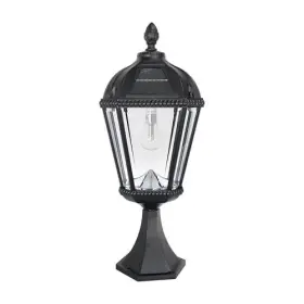 Gama Sonic 859641007400 Outdoor Solar Post Light With Pier Base Black Aluminum And Bevele