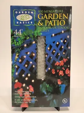 Garden Basics 605388758620 And Patio Outdoor Lights 44ft 100 Light Set Nib