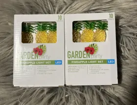 Garden Party 049022515376 2- Pineapple Light Set 10 Lights Led Lot Of 2 20