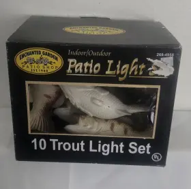 Garden Vale 020972352075 Enchanted 10 Trout String Lights Set Indoor/outdoor Camping Patio Works Garden Vale 020972352075 Enchanted 10 Trout String Lights Set Indoor/outdoor Camping Patio Works