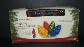 Ge 087449610052 General Electric String-a-long Multicolor 75 Lights Classic Style Set - Nib