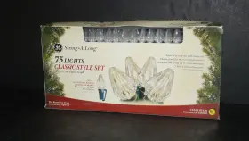 Ge 087449610069 General Electric String-a-long 75 White Lights Classic Style Set - Nib