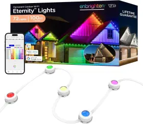 81103 Ge Enbrighten 100 Ft. Plug-in Color Changing Outdoor Permanent Led String Lights