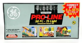 8115760 Ge Pro-line Commercial Classic Style Indoor-outdoor 75-light 50ft String - Clear