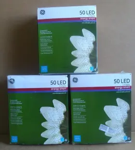 Pc-97712 Ge Energy Smart 50 Led C-9 Lights Warm White Green Wire 3-boxes