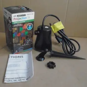 1002471393 Gemmy Led Light Show Projection Whirl- A-motion Turning Swirling Xmas
