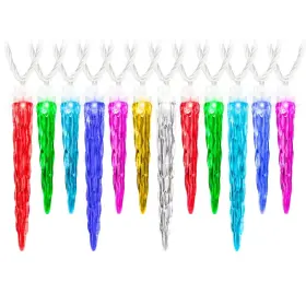 882935 Gemmy Lightshow Colormotion 24count Multicolor Led Christmas Icicle Lights