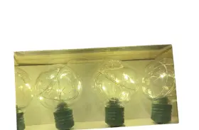 404892 Globe Patio Party String Light Set 6 Indoor Outdoor 3-aa Batteries 10 Led 2 Inch Globes