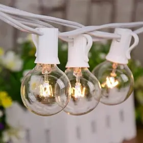 X0021st2ar Globe New Brightown Outdoor Patio String Light 25ft Connectable Clear Lights Nwt