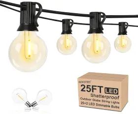 B09nn4619s  Goothy 25ft Globe Led String Lights G40 Outdoor With 27 Shatterproof