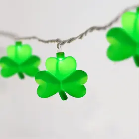 B0cnbvk977 Goothy St. Patricks Day Shamrock String Lights 8.5ft Plug-in Led Green Clover Decor
