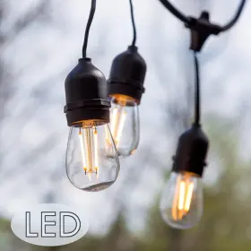 B076k9ft26 Gordon Chann New Dimmable Outdoor String Lights Led 48 Ft 15 Bulb Hanging Patio Weatherproof